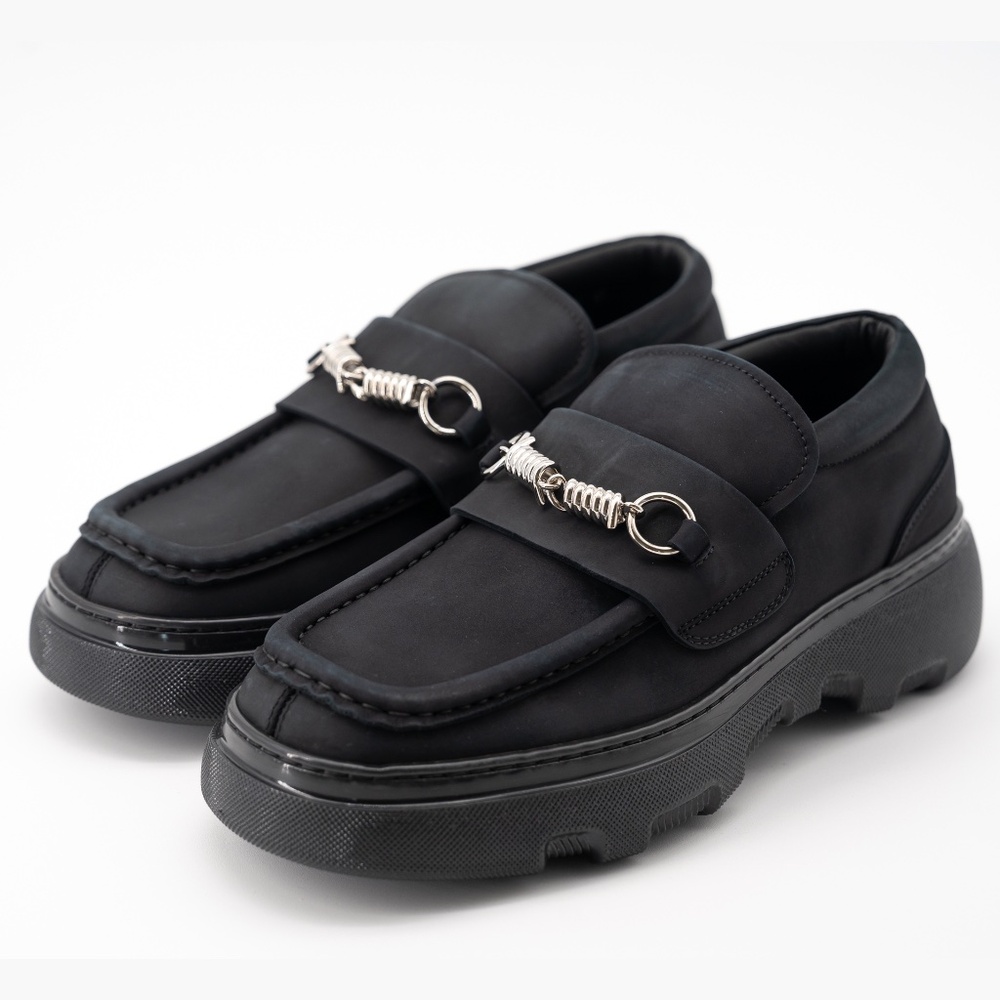 size 43.5 (10.5us) - Burberry Wire Creeper Black grey Clamp On
